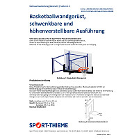 Sport-Thieme Basketball-Wandanlage "Schwenkbar"