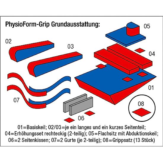 Enste Physioform Reha Lagerungssystem "PhysioForm-Grip" 74x58 cm (Größe I)