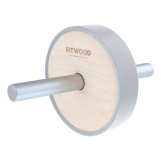 Fitwood™ Ab Wheel "Kjerag" Holz natur/Silber