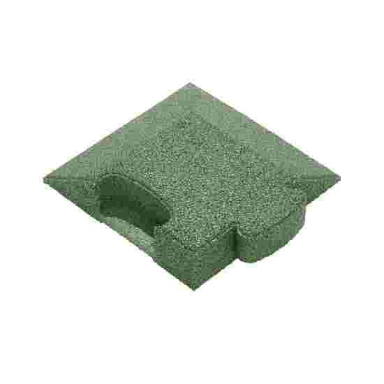 Gum-tech Eckstück &quot;Abgeschrägt&quot; für Fallschutzplatten 6 cm, Grün