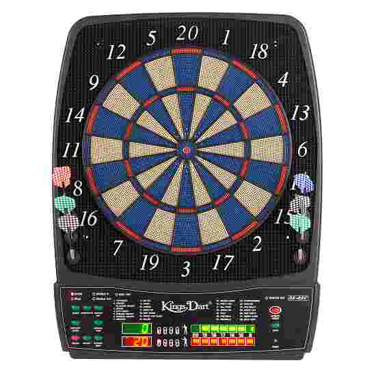 Kings Dart Elektronische Dartscheibe mit Luxus-Ausstattung Blau-Beige