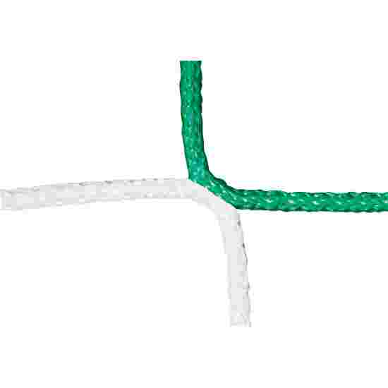 Knotenloses Herrenfußball-Tornetz mit Schachbrettmuster Grün-Weiß