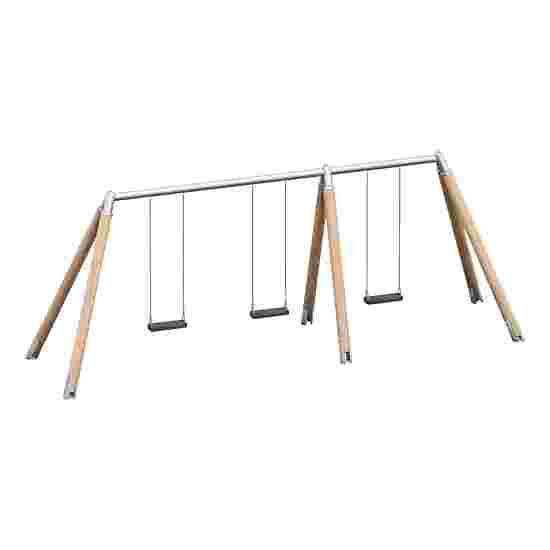 Playparc Dreifachschaukel &quot;Holz/Metall&quot; Aufhängehöhe 200 cm