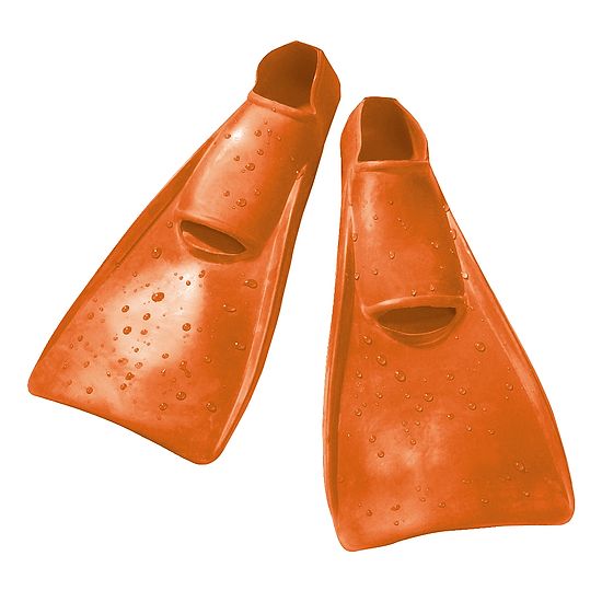 Schwimmflossen Entenschuhe Größe 22–24, Orange