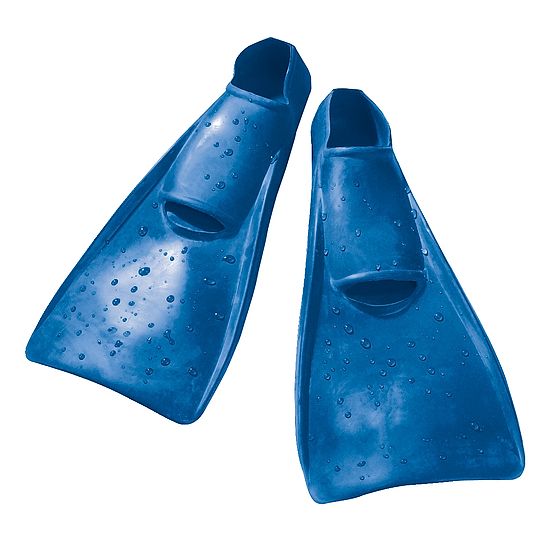Schwimmflossen Entenschuhe Größe 24–26, Blau