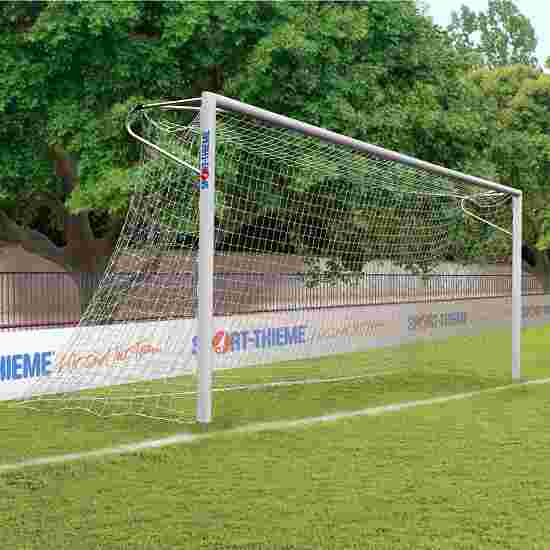 Sport-Thieme Großfeld-Fußballtor in Bodenhülsen stehend, eckverschweißt Netzhalteschiene