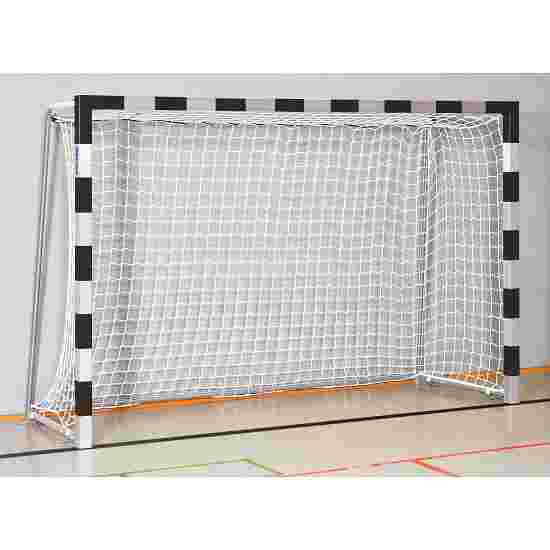 Sport-Thieme Handballtor in Bodenhülsen stehend, 3x2 m Verschraubte Eckverbindungen, Schwarz-Silber
