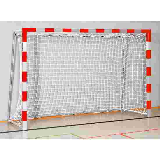 Sport-Thieme Handballtor in Bodenhülsen stehend, 3x2 m Verschraubte Eckverbindungen, Rot-Silber