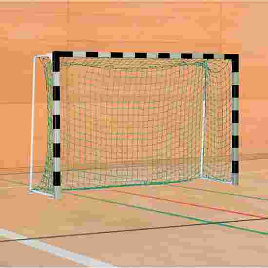 Sport-Thieme Handballtor mit fest stehenden Netzbügeln Standard, Tortiefe 1 m, Schwarz-Silber