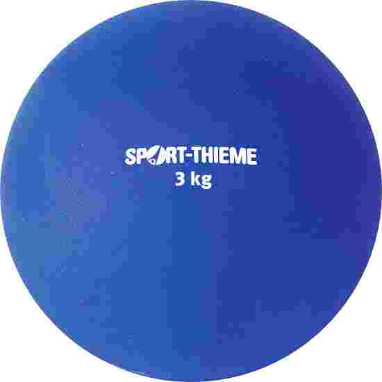 Sport-Thieme Stoßkugel aus Kunststoff 3 kg, Blau, ø 121 mm