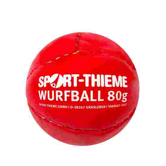 Sport-Thieme Wurfball &quot;Leder 80&quot; Rot