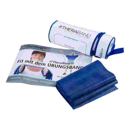 TheraBand Fitnessband 250 cm in Reißverschlusstasche Blau, extra stark