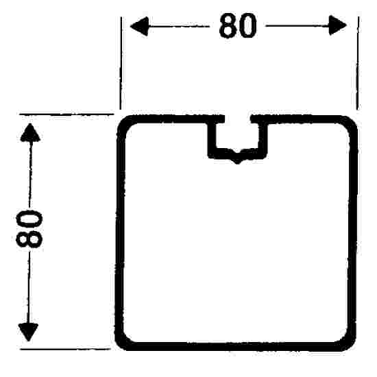 Transportrollen für freistehende Tore Quadrat-Profil 80x80 mm, Profilnut normal