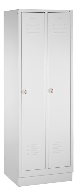 Garderobenschrank "S 2000 Classic" mit 100 mm hohem Sockel 1.800x810x500 mm 2 Abteile