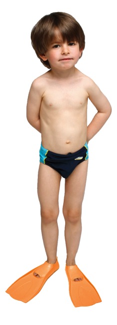 Schwimmflossen Entenschuhe Größe 22–24, Orange