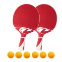 Cornilleau Tischtennisschläger-Set "Tacteo 50" Bälle Orange