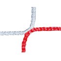 Fußballtornetz für Großfeld-Fußballtor, knotenlos Rot-Weiß