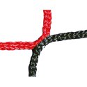 Knotenloses Herrenfußballtornetz Schwarz-Rot
