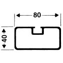 Sicherheits-Verankerungs-System Rechteckprofil 80x40 mm
