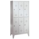 C+P Doppel-Garderobenschrank "S 2000 Classic" mit 15 cm hohen Füßen 185x120x50 cm/ 6 Fächer, 40 cm