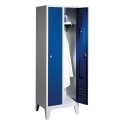 Garderobenschrank "S 2000 Classic" mit 150 mm hohen Füßen 1850x610x500 mm /2 Abteile, 30 cm
