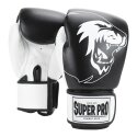 Super Pro Boxhandschuhe "Undisputed" Schwarz-Weiß, Größe S