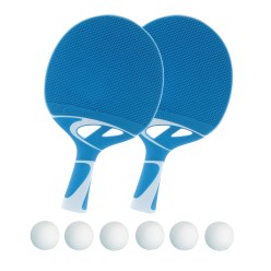 Cornilleau Tischtennisschläger-Set "Tacteo 30" Bälle Weiß