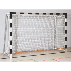 Sport-Thieme Handballtor in Bodenhülsen stehend, 3x2 m Blau-Silber, Verschraubte Eckverbindungen