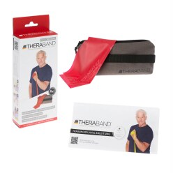 TheraBand 250 cm in Reißverschlusstasche Rot, medium