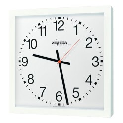 Peweta Großraum-Wanduhr 40x40 cm, Netzbetrieb 230 V