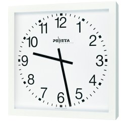 Peweta Großraum-Wanduhr 50x50 cm, Batteriebetrieb