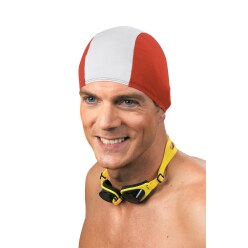 Sport-Thieme Schwimmkappen-Set "Textil" Rot-Weiß, Kinder