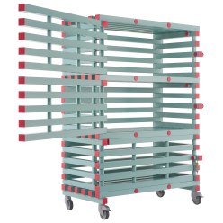 REA Kunststoff-Regalwagen, abschließbar