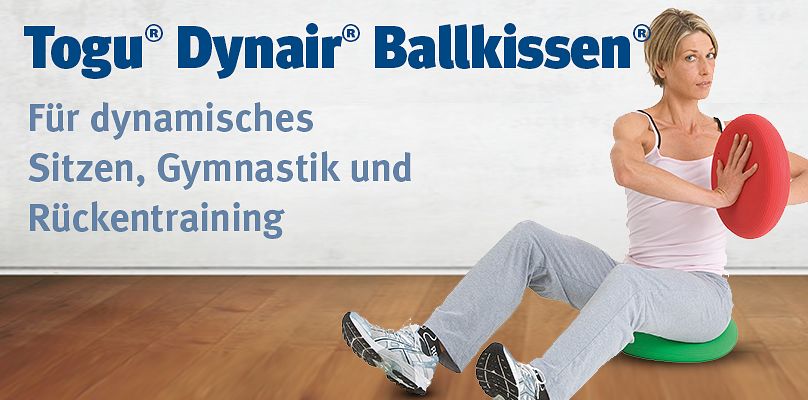 Togu Dynair Ballkissen - Für dynamisches Sitzen, Gymnastik und Rückentraining